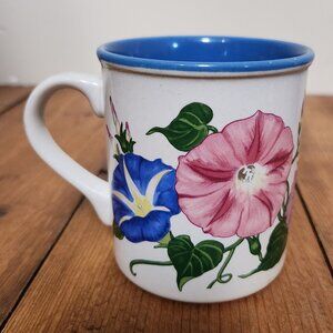Vintage floral morning glory mug